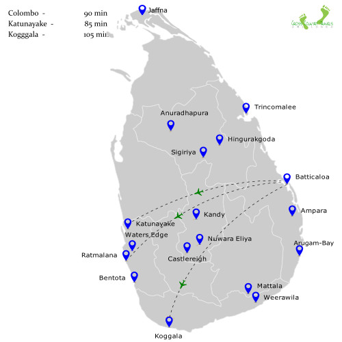 Flight Duration and Routes - Batticaloa