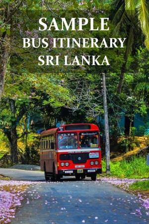 Bus itinerary Sri Lanka