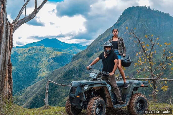 ATV quad ride on mountain terrain - Ella