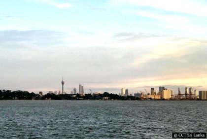 Colombo Harbour, Port City & Old Parliament by a Boat