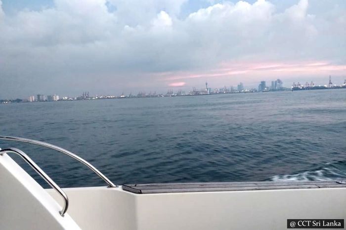 Colombo Harbour, Port City & Old Parliament by a Boat